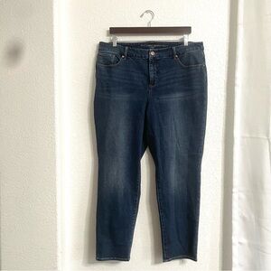 Chico’s Womens Jeans Denim Blue So Slimming Girlfriend Ankle Stretch Size 16 3